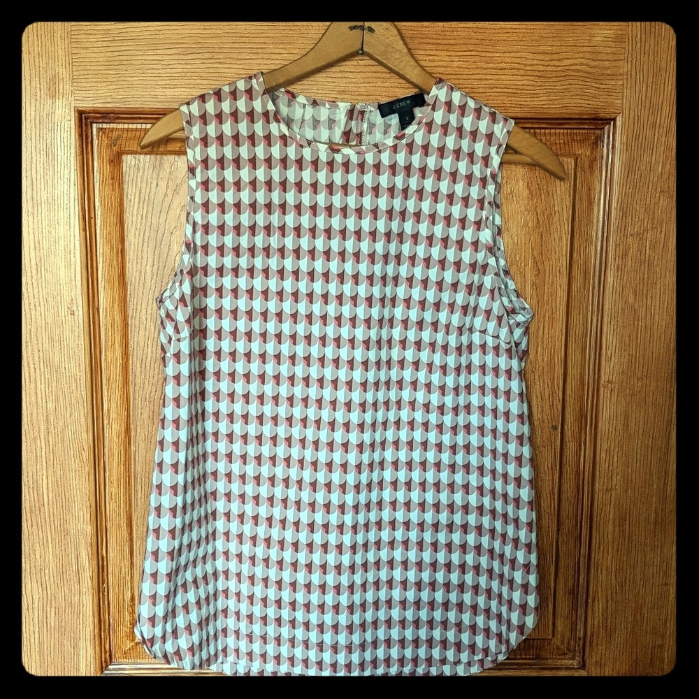 J.Crew patterned Blouse Size 2